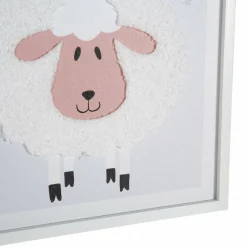 OSTARIA Toile murale enfant (30 x 40 cm) Mouton he Blanc Sale