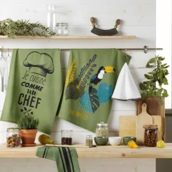 DOUCEUR D'INTERIEUR Torchon (70 cm) Brazilia Vert Hot