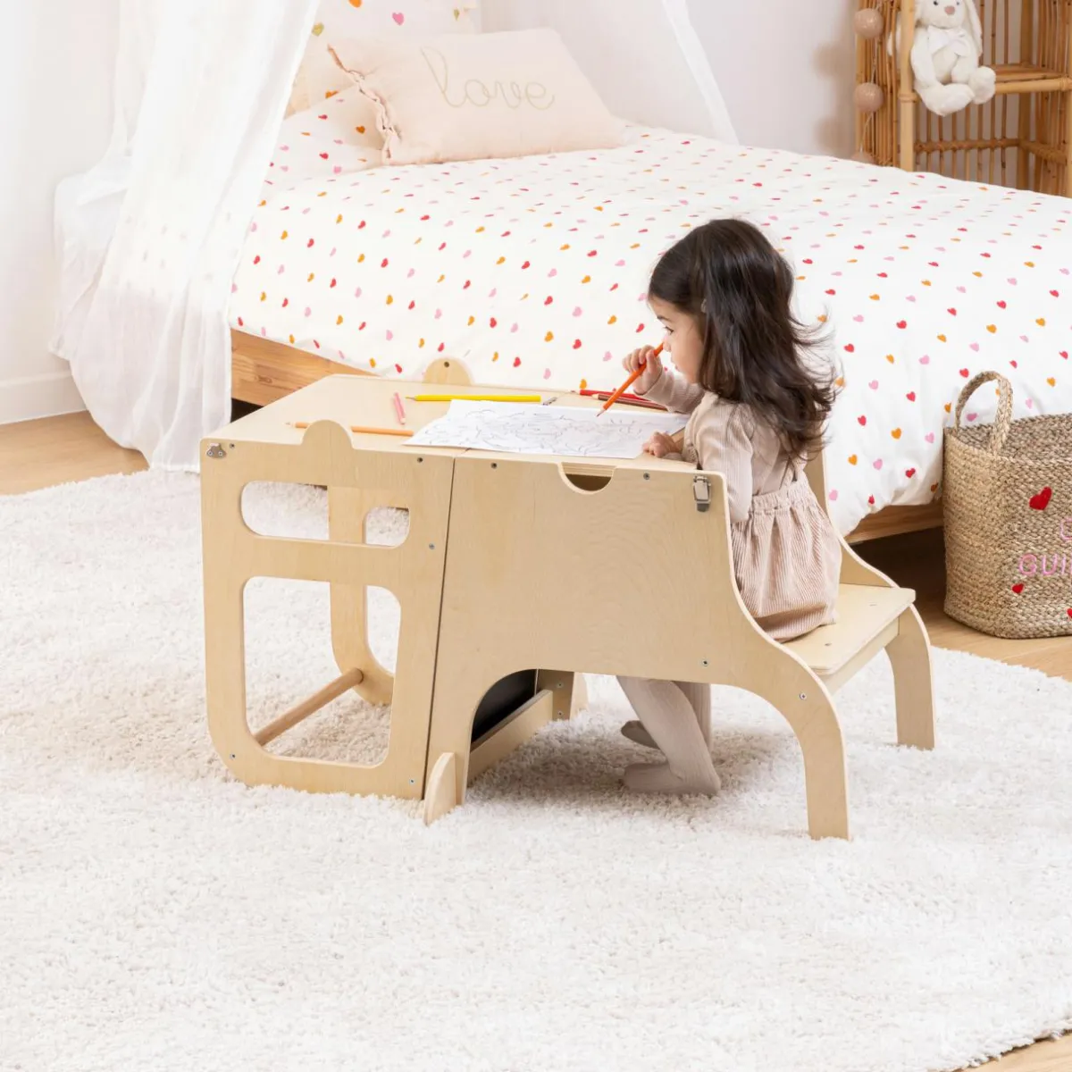 Atmosphera cru017dateur d'intu017drieur for kids Tour d'observation bureau bois (H91 cm) Alba Marron Sale