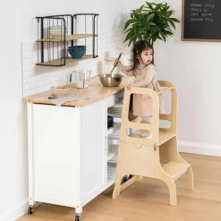 Atmosphera cru017dateur d'intu017drieur for kids Tour d'observation bureau bois (H91 cm) Alba Marron Sale