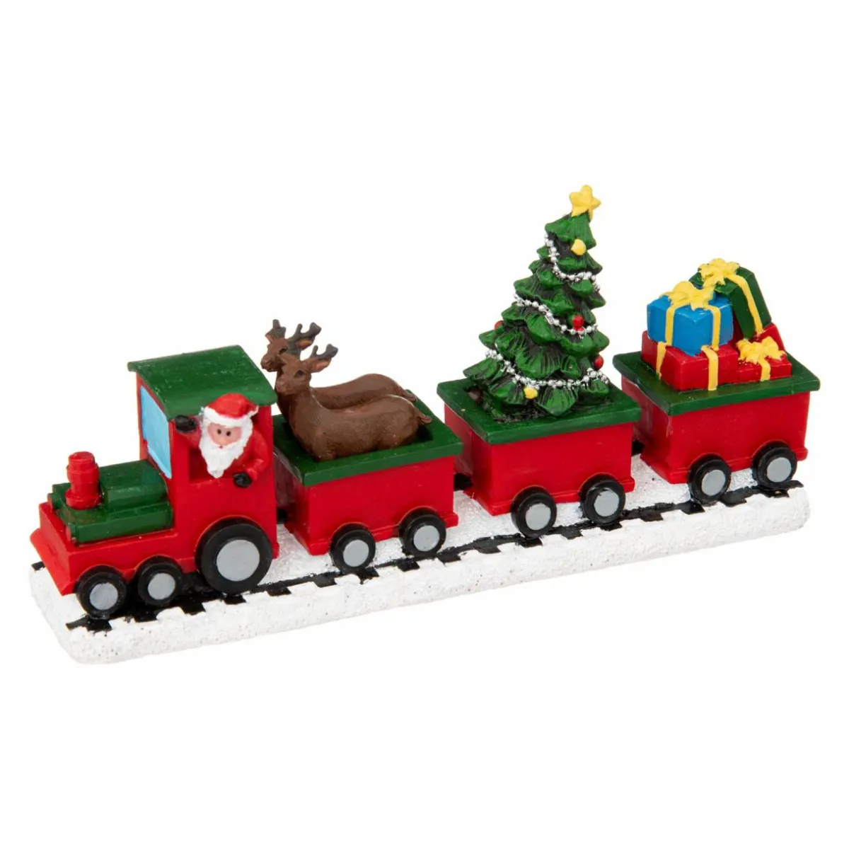Feeric Lights & Christmas Train décoratif (15 x H7 cm) La tournée du Père Noël Rouge Clearance