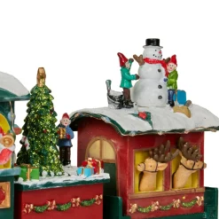 JJA Train de Noël animé et musical (H38 cm) Père Noël et ses lutins Multicolore Best