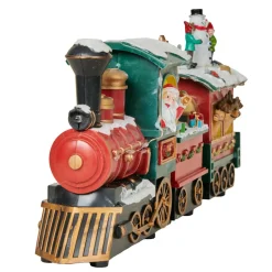 JJA Train de Noël animé et musical (H38 cm) Père Noël et ses lutins Multicolore Best