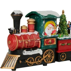 JJA Train de Noël animé et musical (H38 cm) Père Noël et ses lutins Multicolore Best