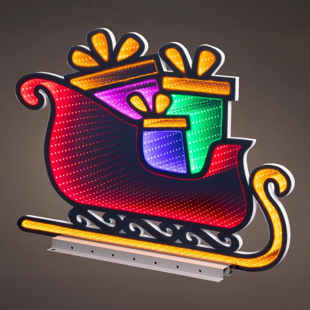 KAEMINGK Traineau du Père Noël lumineux 396 LED (H45 cm) Infinity Multicolore Discount