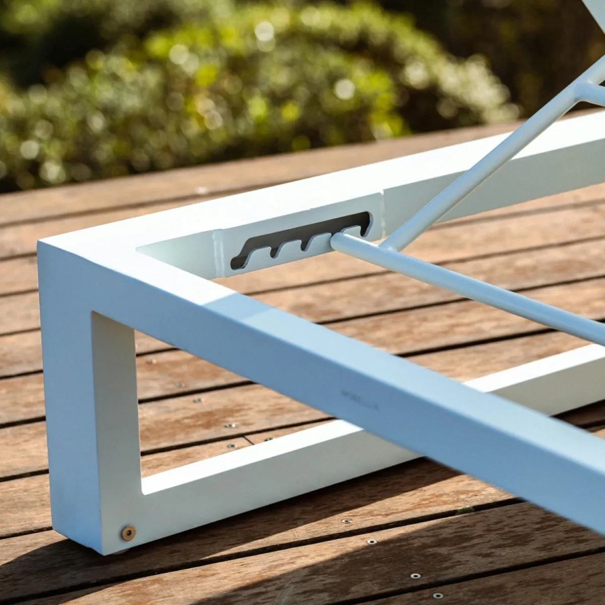 MOBELLIA Transat en aluminium Elba et taupe Blanc Online