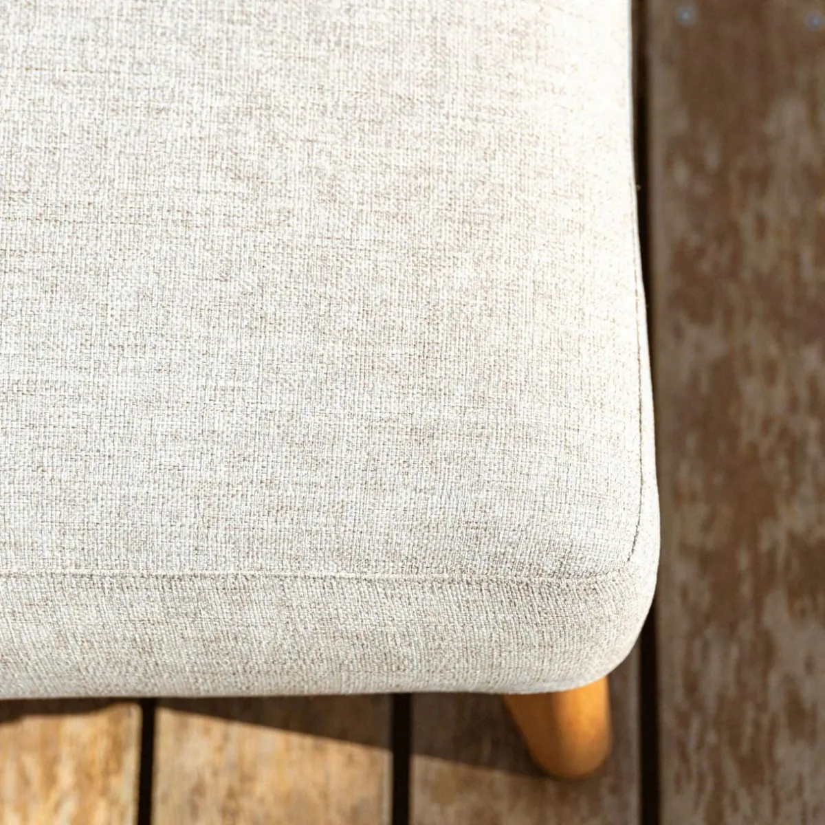 MOBELLIA Transat en aluminium Monte Carlo et taupe Blanc Clearance