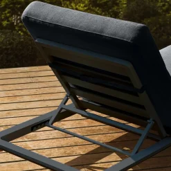 MOBELLIA Transat en aluminium Monte Carlo Gris Anthracite