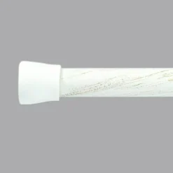LUANCE Tringle autobloquante extensible (L135 - L250 cm / D22 mm) Rond Blanc
