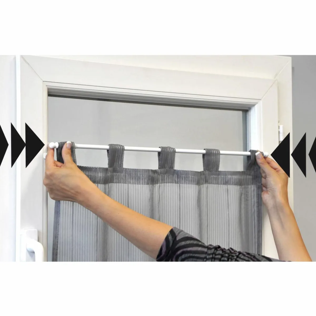 LUANCE Tringle extensible Fix'vit (30 à 50 cm) Blanc Clearance