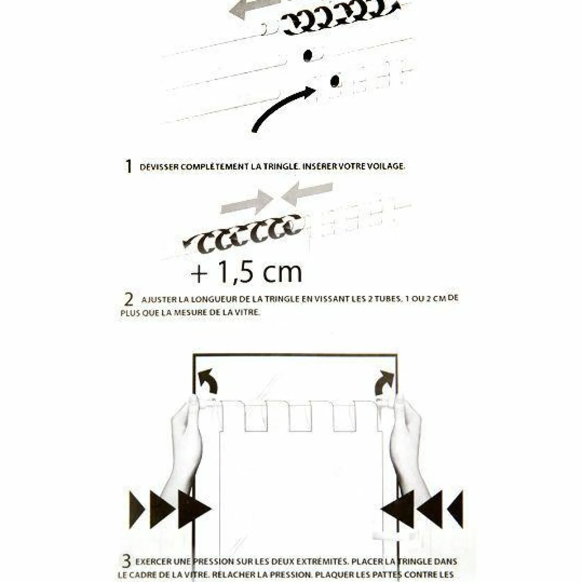 LUANCE Tringle extensible Fix'vit (80 à 120 cm) Blanc Best