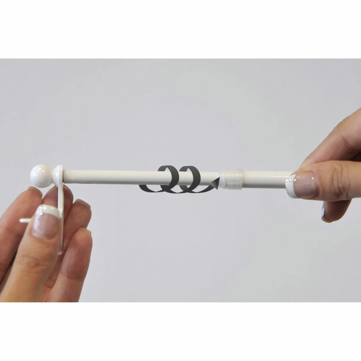 LUANCE Tringle extensible Fix'vit (80 à 120 cm) Blanc Best