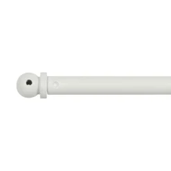 LUANCE Tringle voilage extensible ronde (L60 - 80 cm /D7 mm) Pietro mat Blanc Outlet