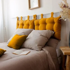ENJOY HOME Tête de lit coussin (45 x 70 cm) Panama Jaune moutarde Discount