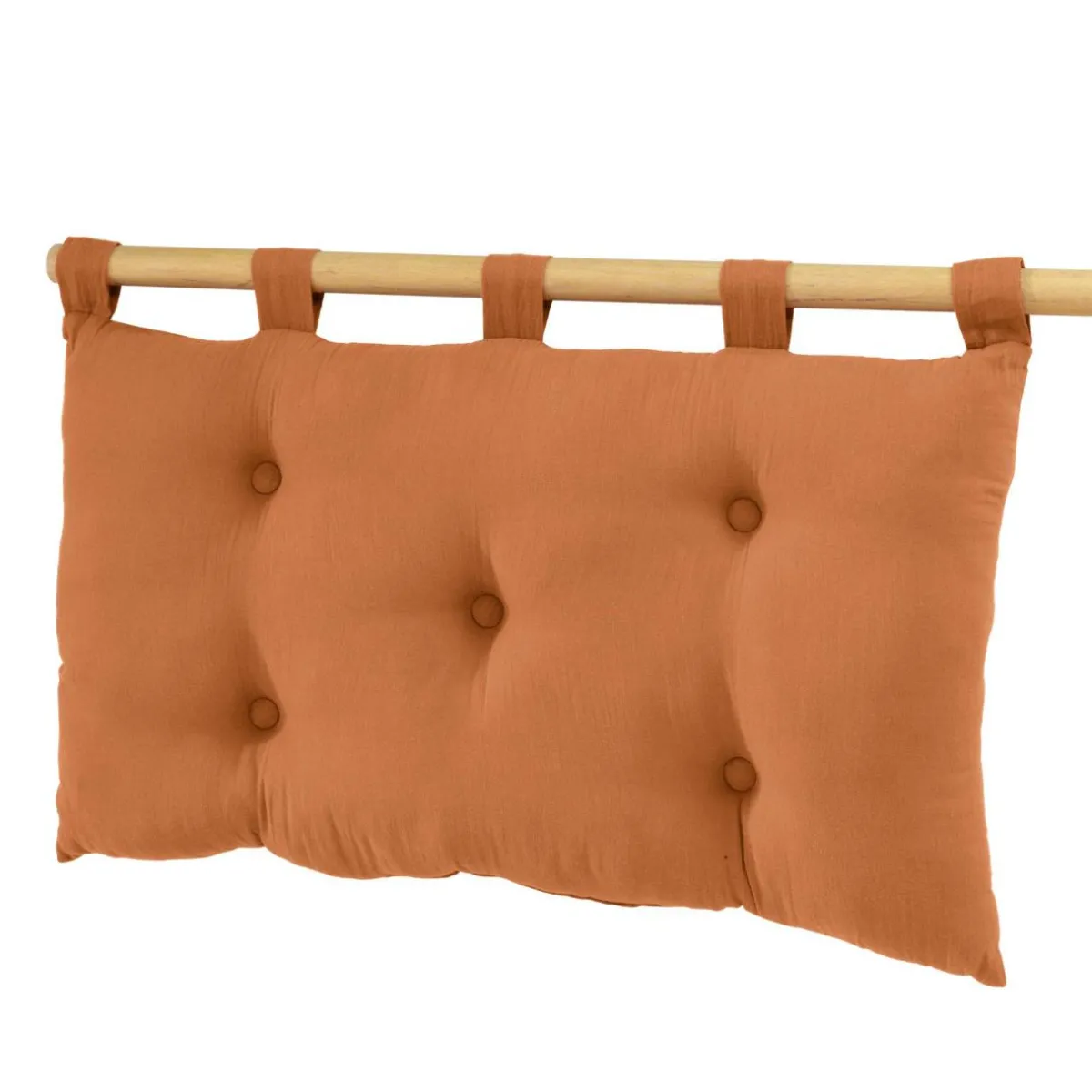 EMINZA Tête de lit coussin gaze de coton (80 x 50 cm) Gaïa Abricot Outlet