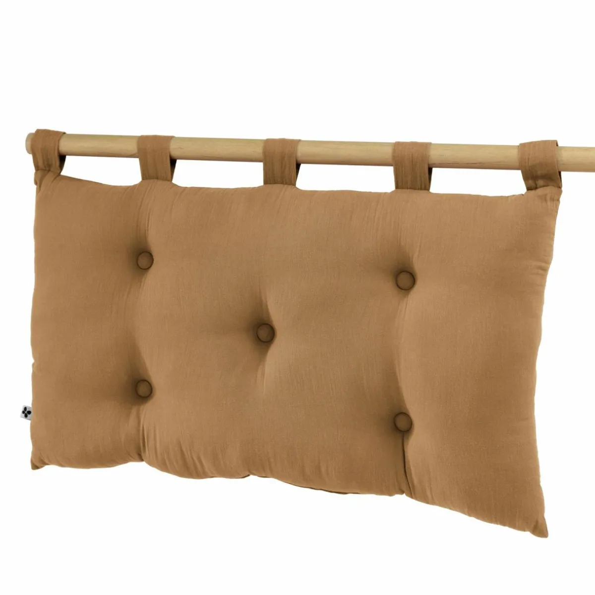 EMINZA Tête de lit coussin gaze de coton (80 x 50 cm) Gaïa Camel Best