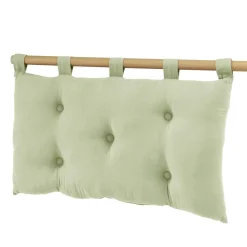 EMINZA Tête de lit coussin gaze de coton (80 x 50 cm) Gaïa Vert tilleul Sale