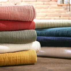 EMINZA Tête de lit coussin gaze de coton (80 x 50 cm) Gaïa Ficelle Clearance