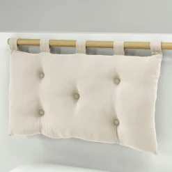 EMINZA Tête de lit coussin gaze de coton (80 x 50 cm) Gaïa pampa Beige Outlet