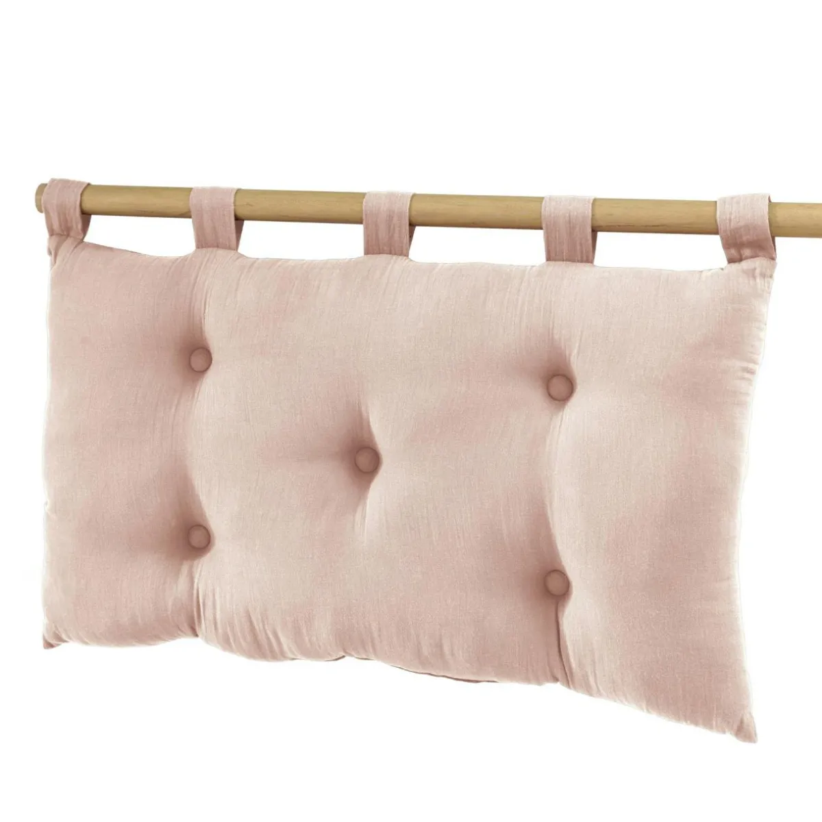 EMINZA Tête de lit coussin gaze de coton (80 x 50 cm) Gaïa Rose poudré Outlet