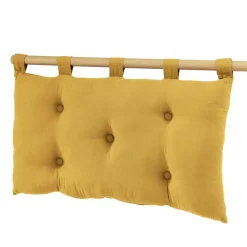 EMINZA Tête de lit coussin gaze de coton (80 x 50 cm) Gaïa Jaune safran Outlet