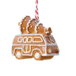 KAEMINGK Van de Noël à suspendre (H7 cm) Pain d'épices gourmand Marron Outlet