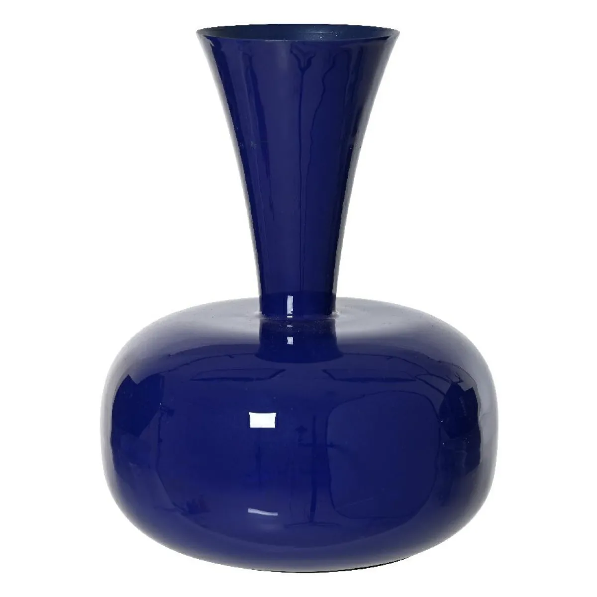 #N/A Vase en métal émaillé fait main (H23 cm) Cléa roi brillant Bleu Discount