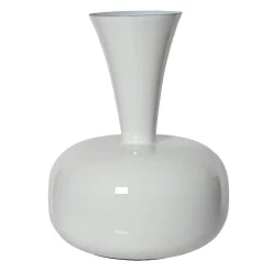 #N/A Vase en métal émaillé fait main (H23 cm) Cléa brillant Blanc Outlet