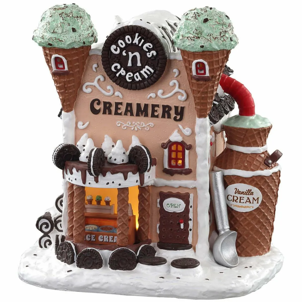 LEMAX Village de Noël à piles lumineux Glacier Cookies n' cream Sale