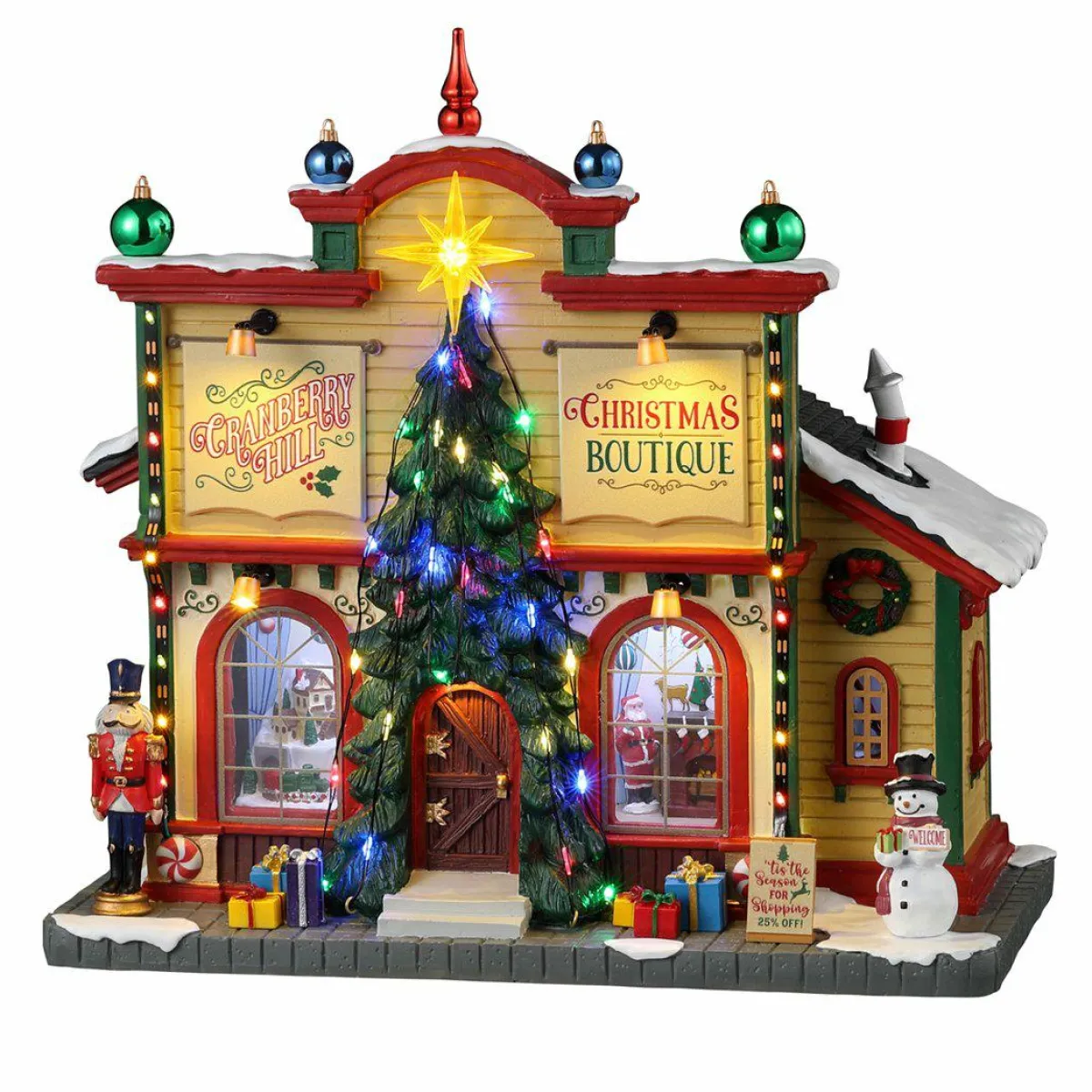 LEMAX Village de Noël à piles lumineux Boutique de Cranberry Hill Sale