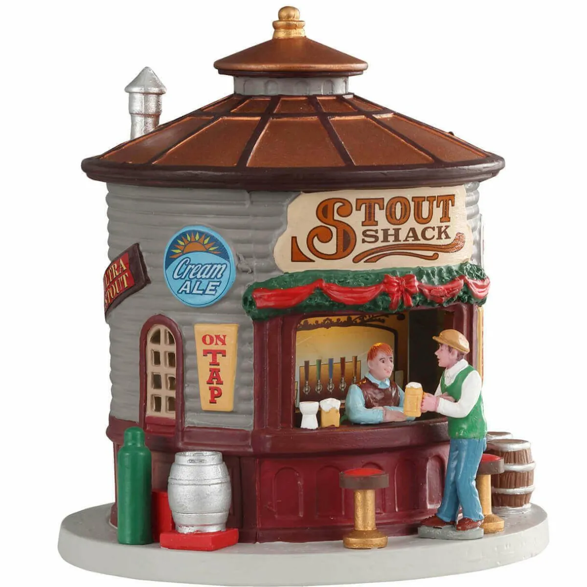 LEMAX Village de Noël à piles lumineux Le kiosque Stout Shack