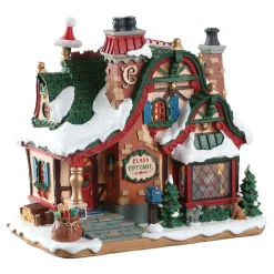 LEMAX Village de Noël à piles lumineux Maison du Père Noël New