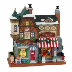 LEMAX Village de Noël à piles lumineux Boutique de jouet La liste du Père Noël Outlet