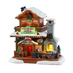 LEMAX Village de Noël lumineux Pizza Pomme de pin Discount