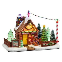 LEMAX Village de Noël lumineux à piles Ferme des sapins Lou's Tree Discount