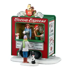 LEMAX Village de Noël lumineux à piles Stand de chocolat chaud Best