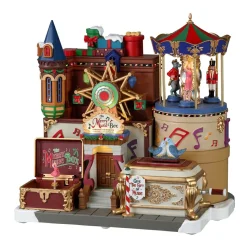 LEMAX Village de Noël lumineux, musical et animé La Boîte à musique