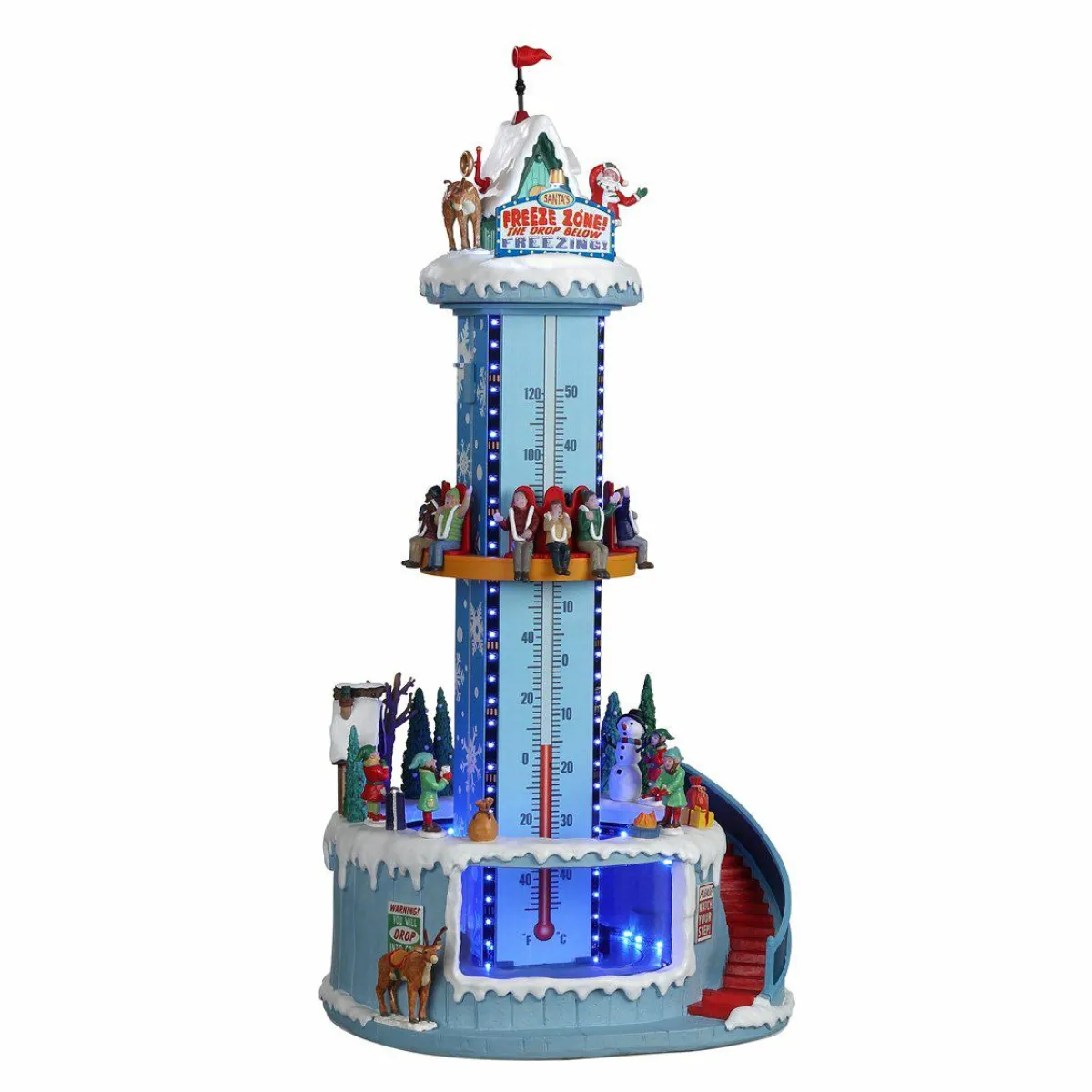 LEMAX Village de Noël lumineux, musical et en mouvement Santa's Freeze Zone Outlet