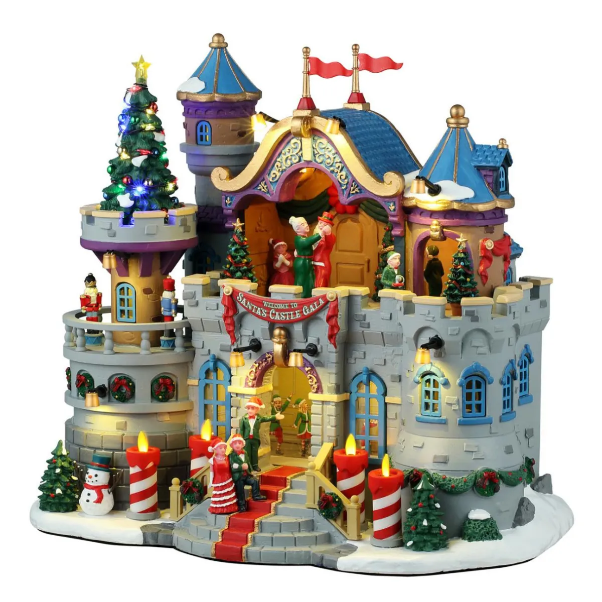 LEMAX Village de Noël lumineux, musical et animé Gala au château du Père Noël Outlet