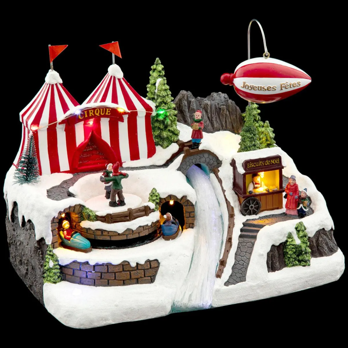 Feeric Lights & Christmas Village de Noël lumineux Chapiteau et dirigeable New
