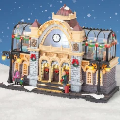 KAEMINGK Village de Noël lumineux et musical Gare de train