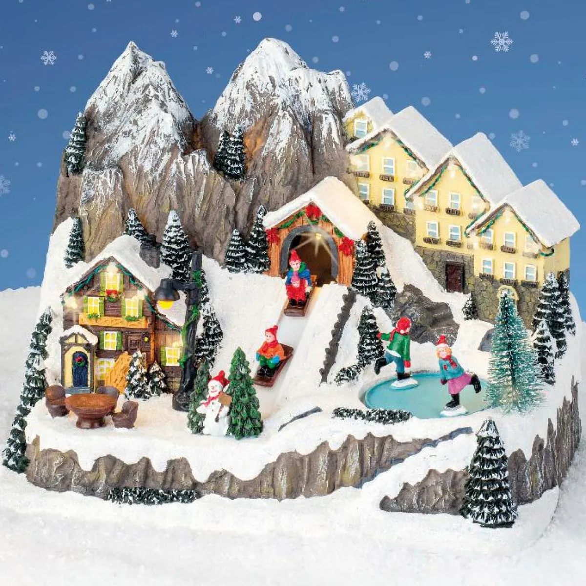 KAEMINGK Village de Noël lumineux et musical Chalets en montagne Best