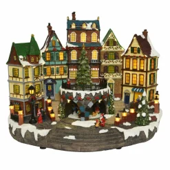 KAEMINGK Village de Noël lumineux et musical Ville enneigée New