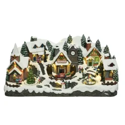 KAEMINGK Village de Noël lumineux Montagne enneigée Multicolore