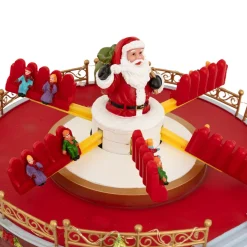JJA Village de Noël musical et animé (H29 cm) Manège à sensation Multicolore Discount