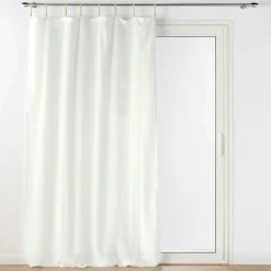 DOUCEUR D'INTERIEUR Voilage à passants coton (140 x 240 cm) Belani Blanc Sale