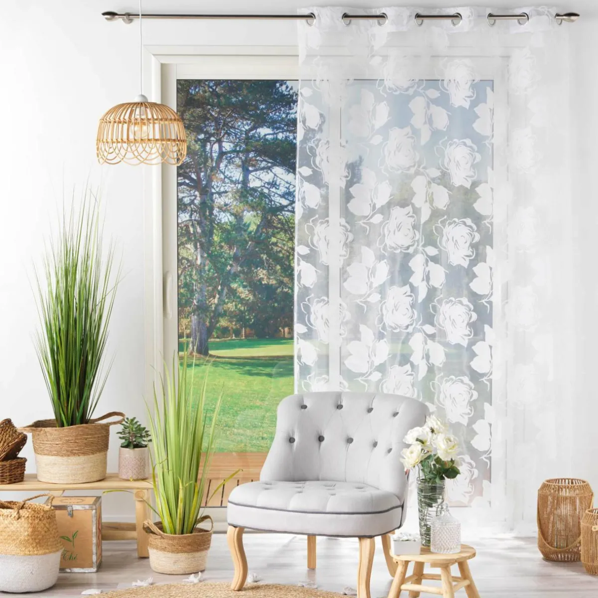 DOUCEUR D'INTERIEUR Voilage (140 x 240 cm) Florinella Blanc Hot
