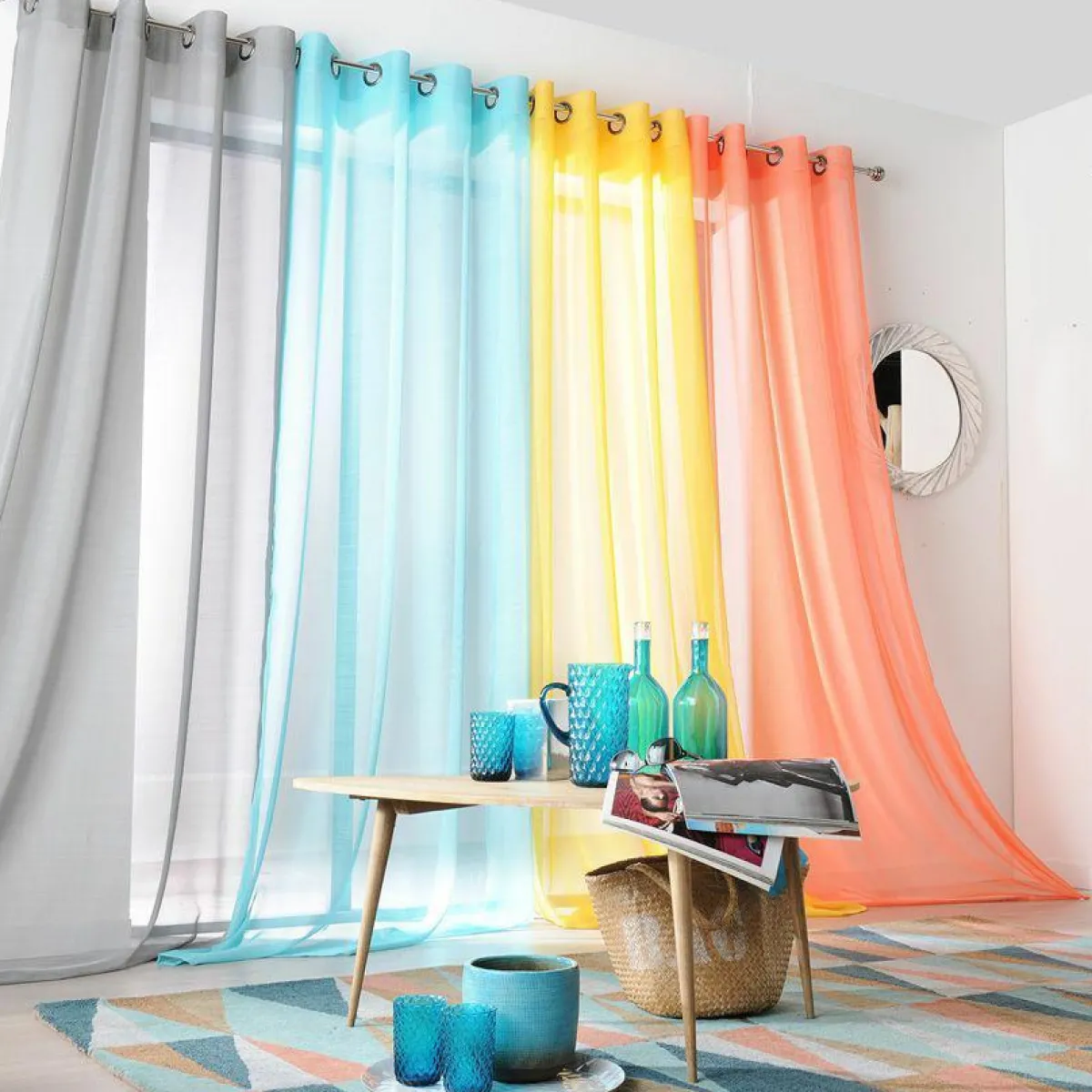 LINDER Voilage (145 x 240 cm) Givrée Blanc Outlet