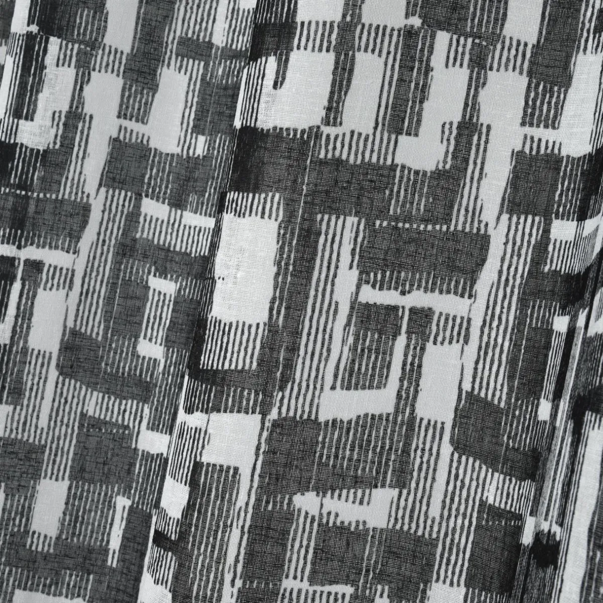 LOVELY CASA Voilage (140 x 260 cm) Linear Noir Clearance