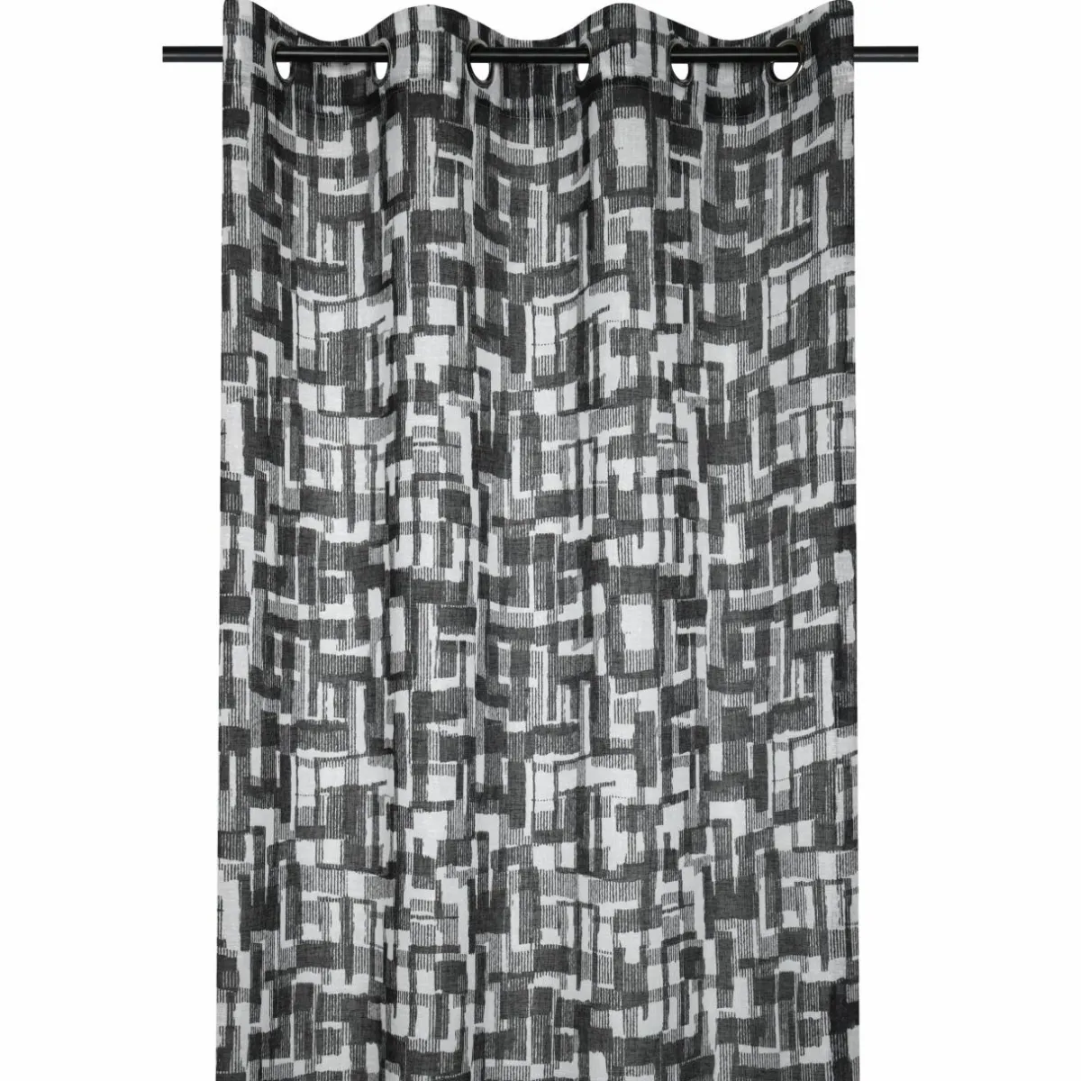 LOVELY CASA Voilage (140 x 260 cm) Linear Noir Clearance
